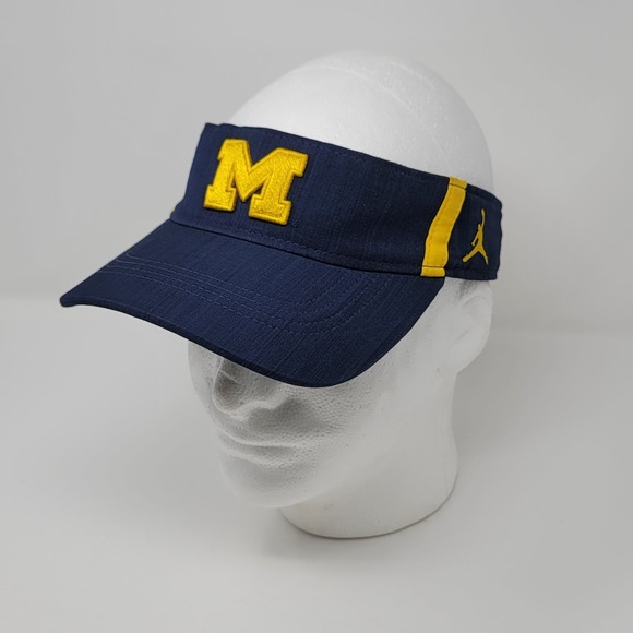 Nike Other - Jordan Nike Michigan Wolverines Dri fit Visor Blue/Yellow Y2K  Summer Golf Cap